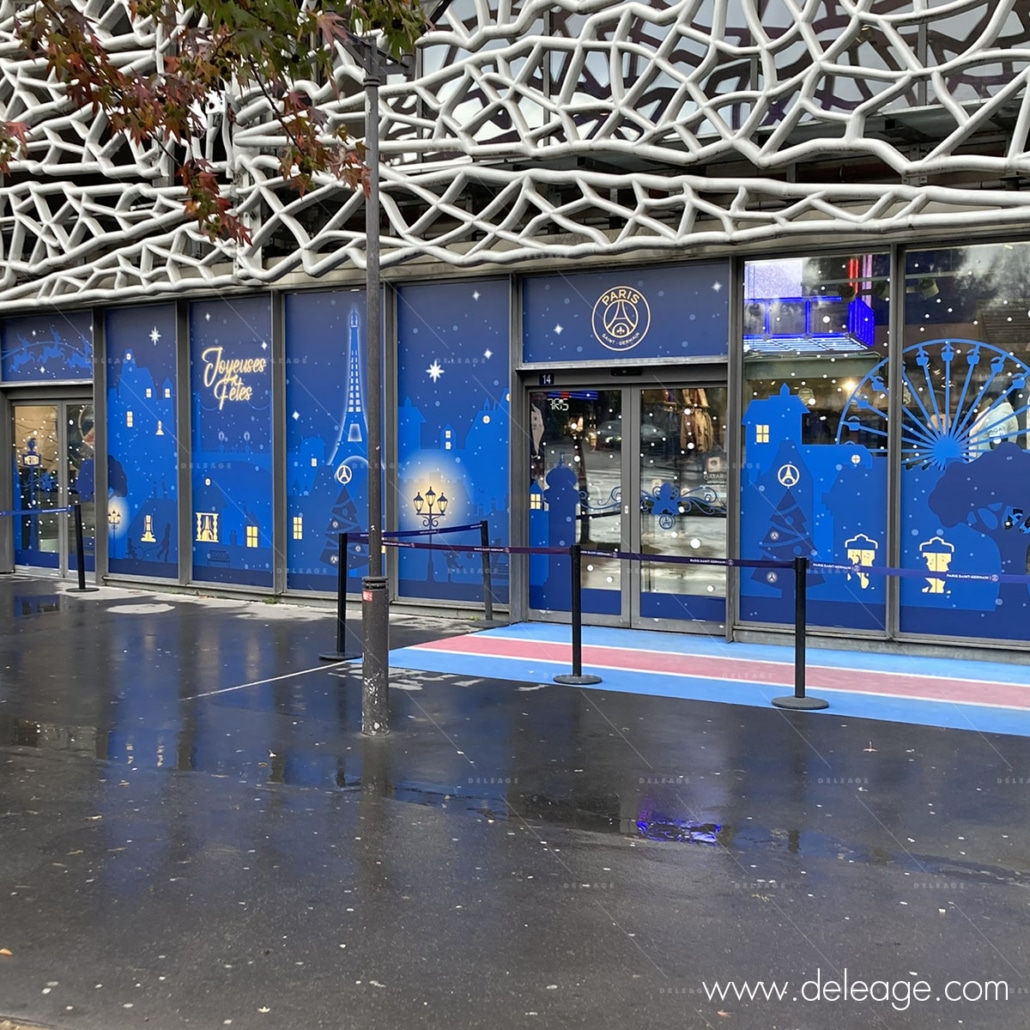 Nouvelle vitrophanie, nouveaux aménagements et nouvelle décoration des  boutiques du PSG